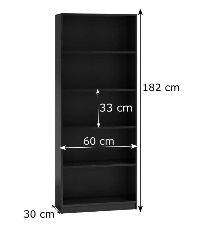 Top E Shop Knygų Lentyna - Topeshop R60 Juoda