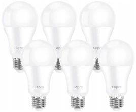LEPRO 100080-DW-EU-6 LED Bulb, E27, A60, 13W (100W), 1521 lm, 6500K, 180°, 6-pack