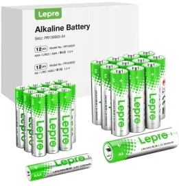 LEPRO 130003-24 AA/AAA Alkaline Batteries, 24-Pack
