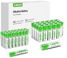 Šakotuvas LEPRO 130003-48 AA/AAA Alkaline Batteries, 48-Pack