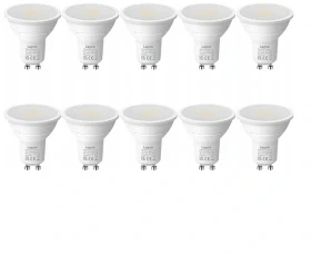 LEPRO 200081-DW-EU-10 GU10 LED Bulb, 4.5W, 345 lm, 6500K, 100°, 10 pcs.