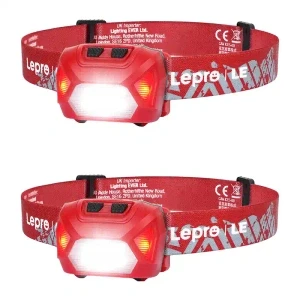 LEPRO 320014-R-2 USB Headlamp, 2 vnt.