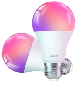 LEPRO B1-EU-2 Smart LED E27 Wi-Fi Light Bulb, 2 vnt.