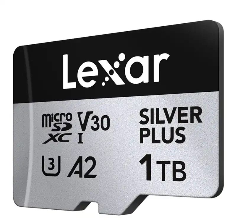 „Lexar“ didelio našumo „Sidabrinis Plus Micro SDXC 1 TB“ atminties kortelė + adapteris
