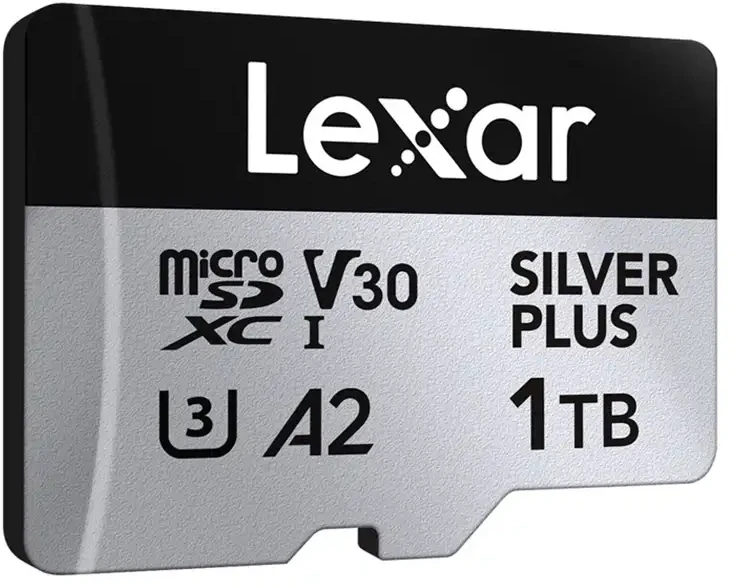 „Lexar“ didelio našumo „Sidabrinis Plus Micro SDXC 1 TB“ atminties kortelė + adapteris