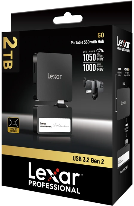 Kietasis diskas „Lexar Professional SL400 2TB“ nešiojamasis SSD diskas su šakotuvu