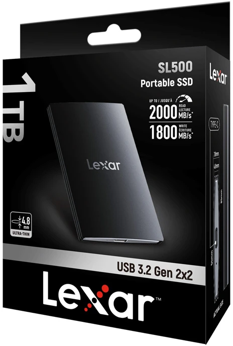Kietasis diskas „Lexar SL500 1TB“ nešiojamasis SSD diskas