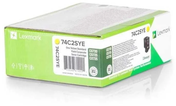 Lexmark Corporate | 74C2SYE | lazerinis Toneris Cartridge | Geltona