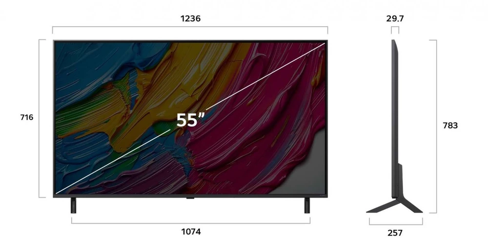LG 55QNED80A3A | 55 | Smart TV | webOS | UHD | Juodas