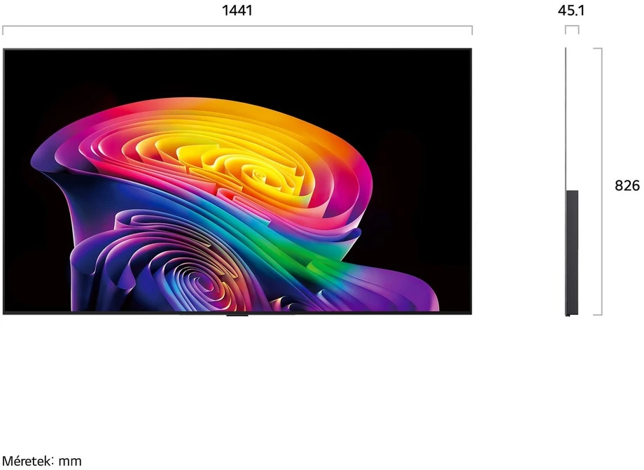 LG OLED 4K evo AI C6 televizorius | OLED65C61LA | 65 | Smart TV | webOS | UHD | Juoda