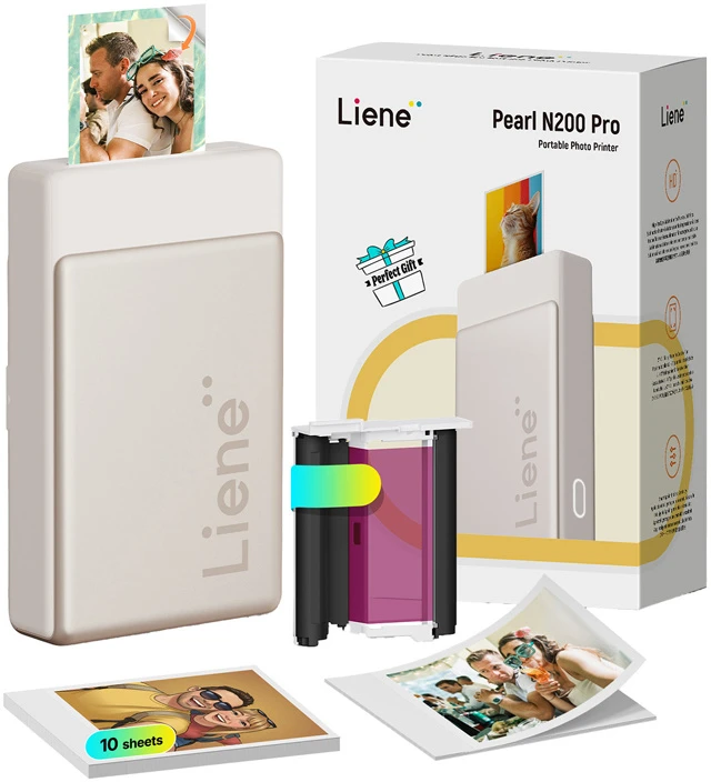 Liene Pearl N200 Pro 2x3" Portable Photo Spausdintuvas (Gold)