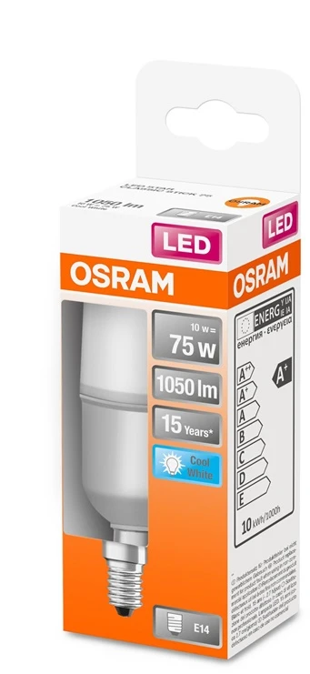 Osram 9W LED lemputė LED STAR STICK 75 FR, E14, 4000K