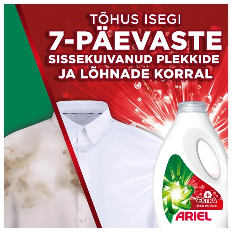 Skalbimo gelis Ariel Extra Stain Removal 50 Plovimų, 2 L