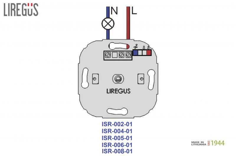 Šviesos reguliatorius LIREGUS EPSILON, šampano spalvos