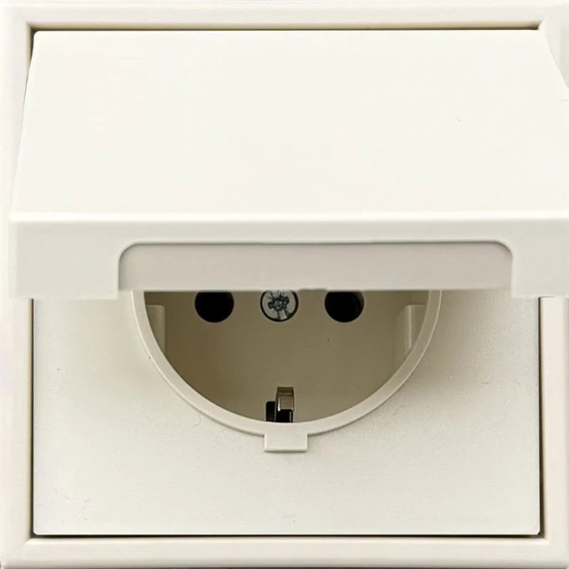 Kištukinis lizdas LIREGUS MODERN, IP44, mat.smėlio spalvos