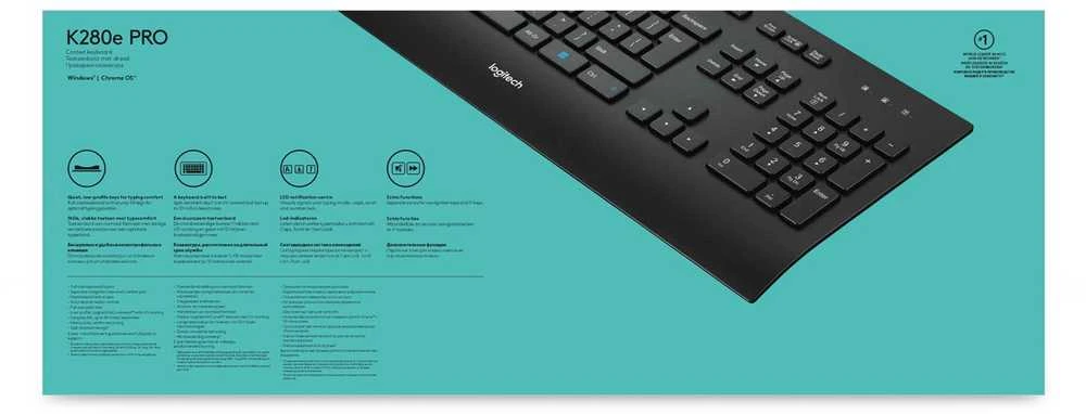 Laidinė klaviatūra Logitech K280E, Išdėstymas: US