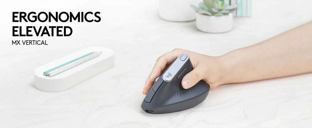 Belaidė pelė Logitech MX Vertical, pilka