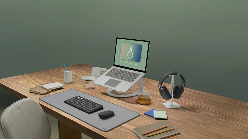 Klaviatūra ir pelė Logitech Pebble 2 Combo for Mac, grafito spalvos, US išdėstymas