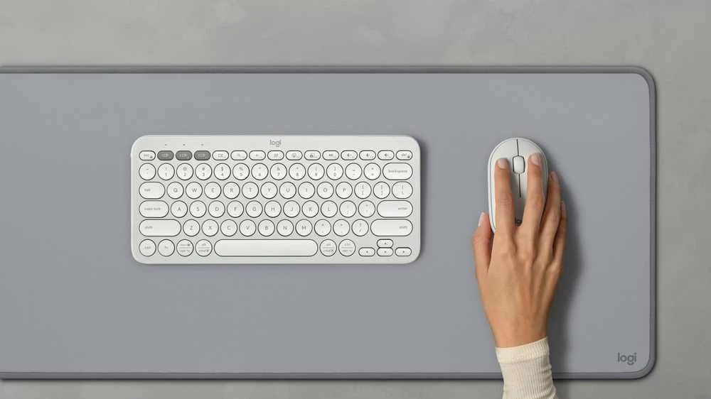 Belaidė pelė Logitech Pebble Mouse 2 M350s, Balta