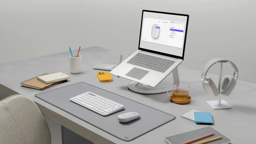 Belaidė pelė Logitech Pebble Mouse 2 M350s, Balta