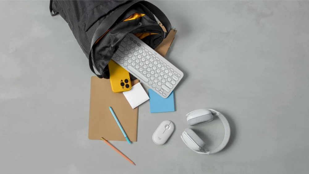 Belaidė pelė Logitech Pebble Mouse 2 M350s, Balta