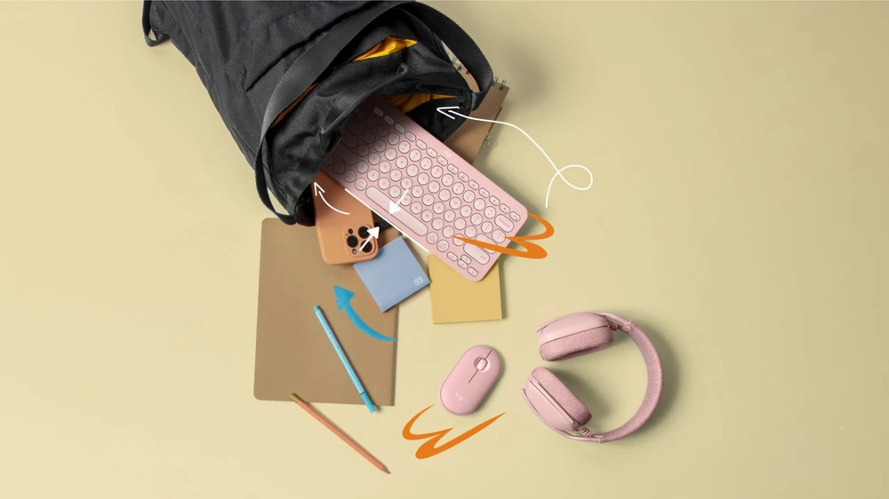 Belaidė pelė Logitech Pebble 2 M350s, Rožinė