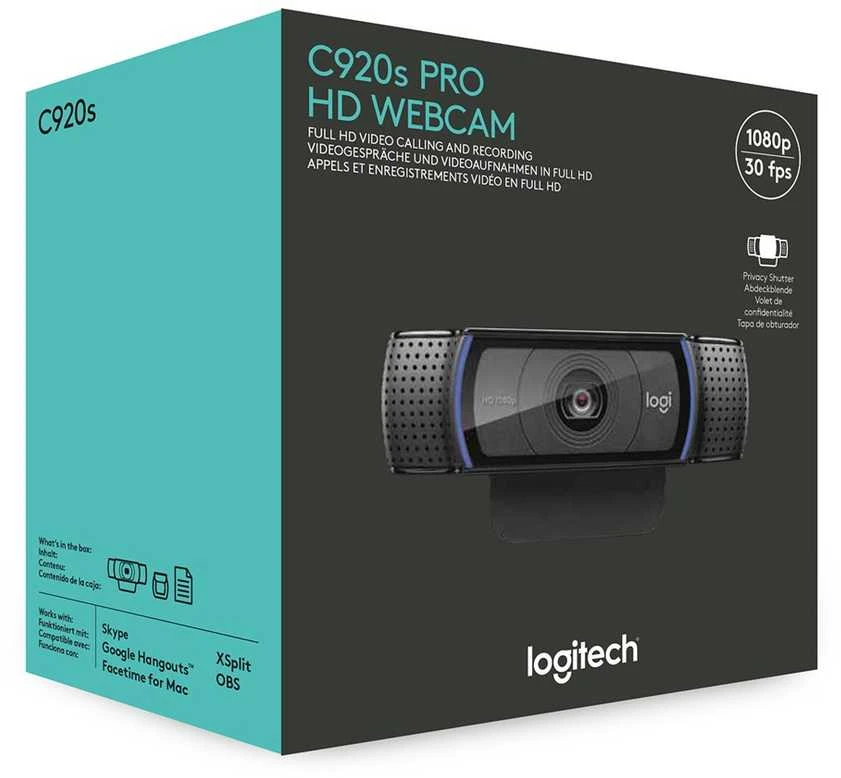 Internetinė kamera Logitech HD Pro C920S  Webcam/ FHD