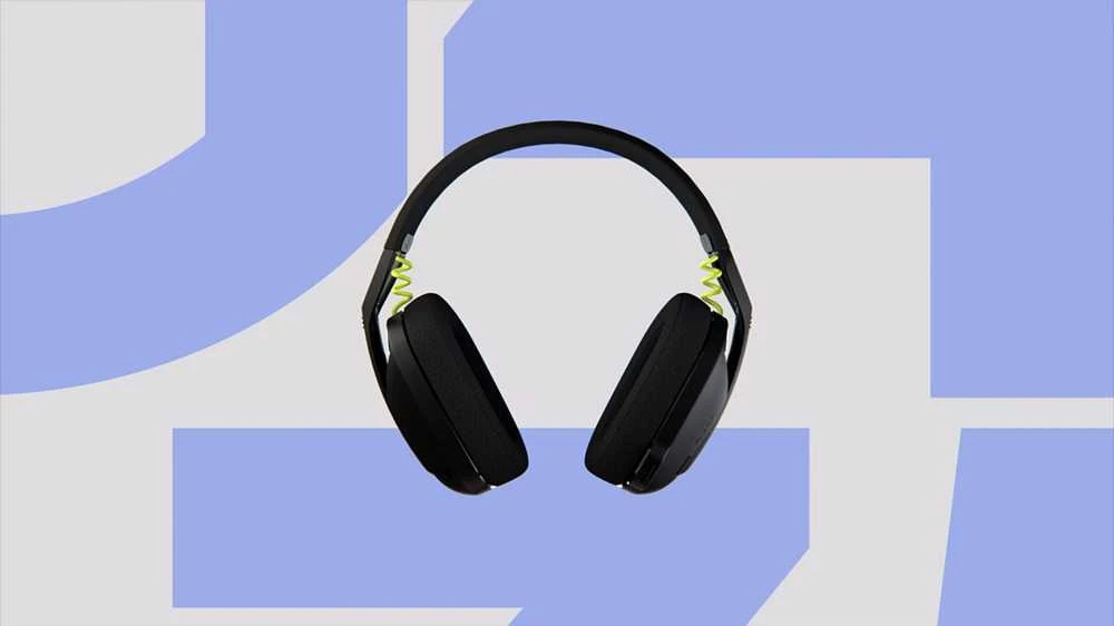 Žaidimų ausinės Logitech G435 Lightspeed, juodos/neoninės geltonos spalvos