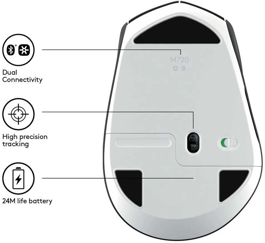 Optinė belaidė pelė Logitech M720 Triathlon