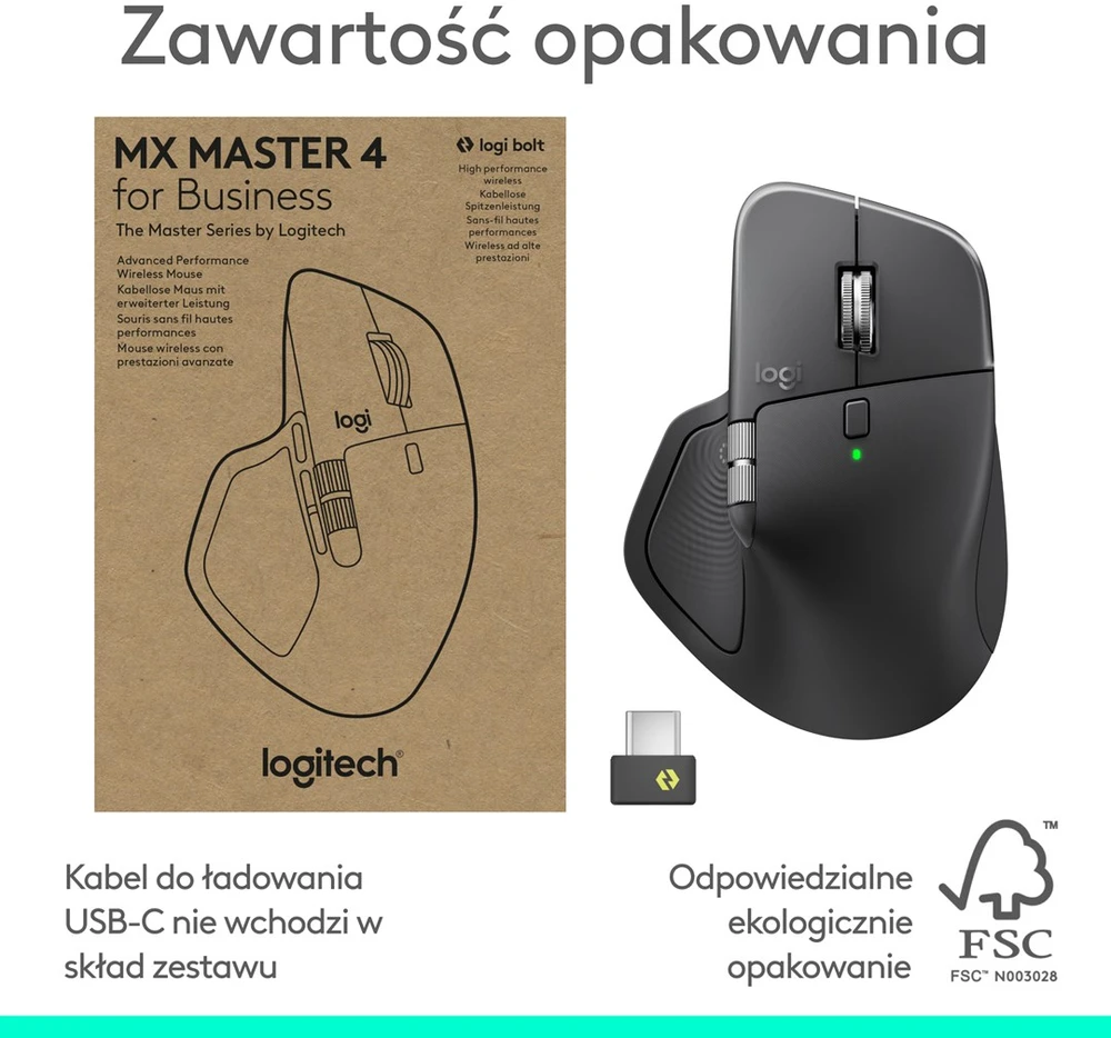 Pelė Logitech MX Master 4 verslui - Graphite