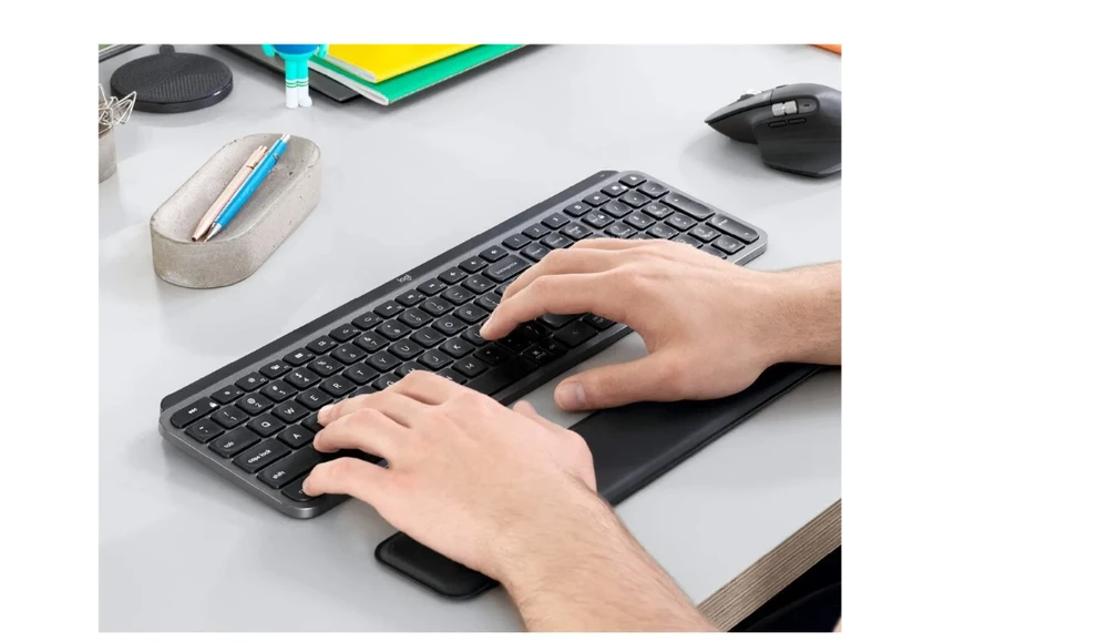 Klaviatūra LOGITECH MX Keys riešo atrama (juoda)