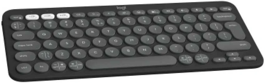 Belaidė klaviatūra Logitech PEBBLE KEYS 2 K380S, Grafito spalvos, Išdėstymas: US tarptautinis (Qwerty)