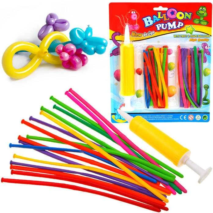 Jokomisiada Long modeling balloons + pump ZA1546