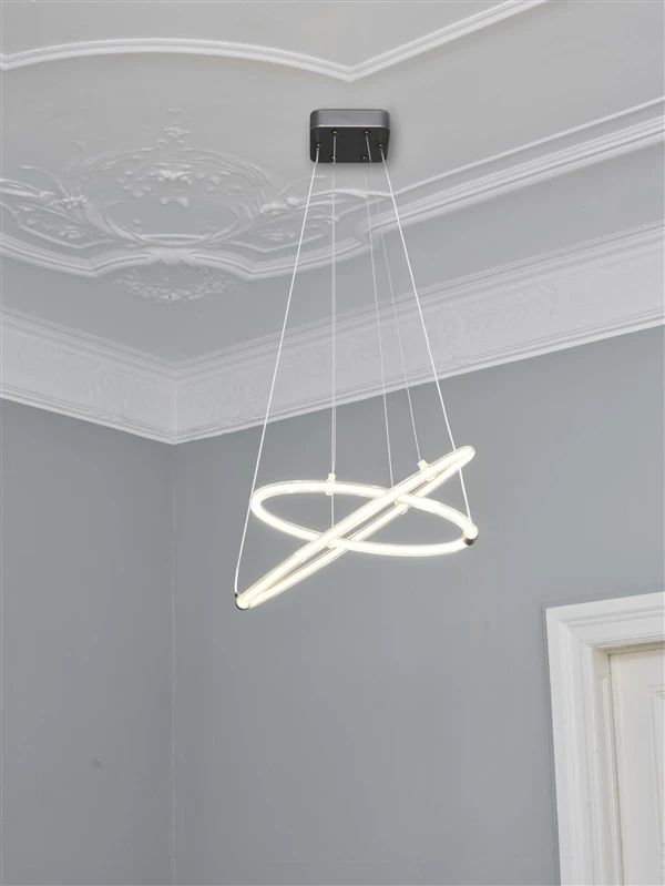 Osram 21W LED pakabinamas šviestuvas CELESTIO, tamsiai pilkas, 3000K, dimeriuojamas