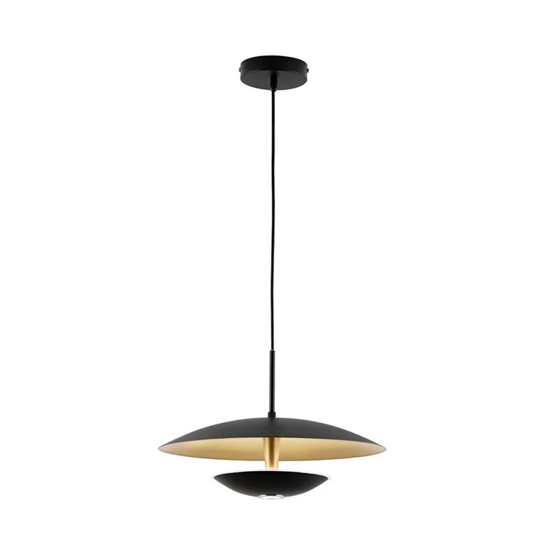 Viokef 16W LED pakabinamas šviestuvas MONICA, juodos/aukso sp., 3000K, 4242200