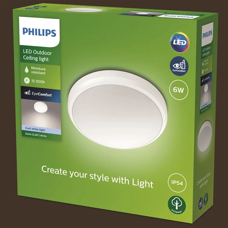 Lubinis šviestuvas ŠVIEST PLAFON PHILIPS DORIS 6W 4000K