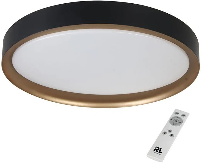 Lubinis šviestuvas Trio ZETA LED CEILING LAMP Juodas/GOLD