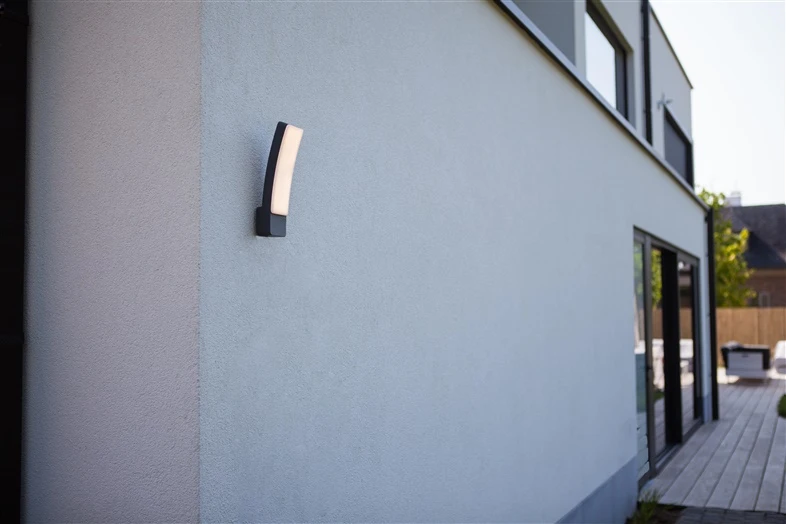 Sieninis šviestuvas Šviestuvas Lutec KIRA 5288902118, 18W, LED, IP54, antracito