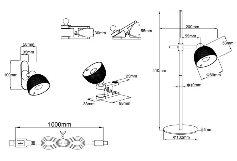 Šviestuvas Reality MAXIMA, LED, pastatomas, 3W