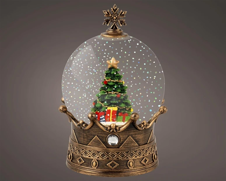 Lumineo Decoration "Sphere" with LED lighting. 488895. 19 cm. auksinis