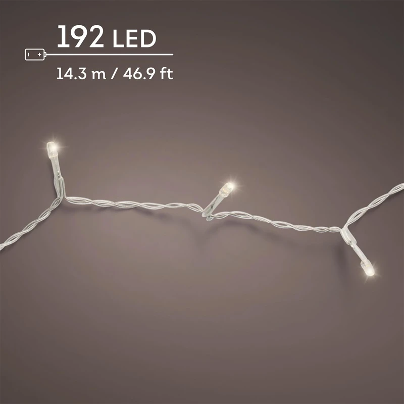Lumineo Durawise string lights. 497171. 14.3 m. warm baltas. 192 LED