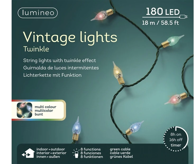 Lumineo Garland of light bulbs 493276. 1790 m. multi colour. 180 LED