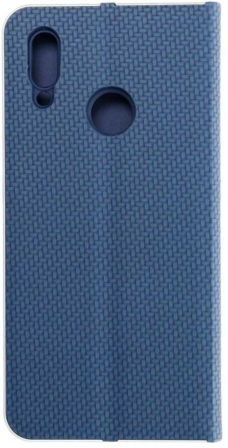 Forcell OEM atverčiamas dėklas Huawei P Smart 2019 Luna Book Carbon mėlynas
