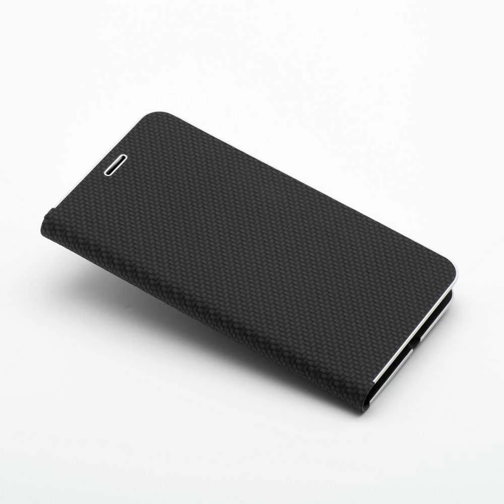 OEM atverčiamas dėklas iPhone 11 Luna Book Carbon juodas