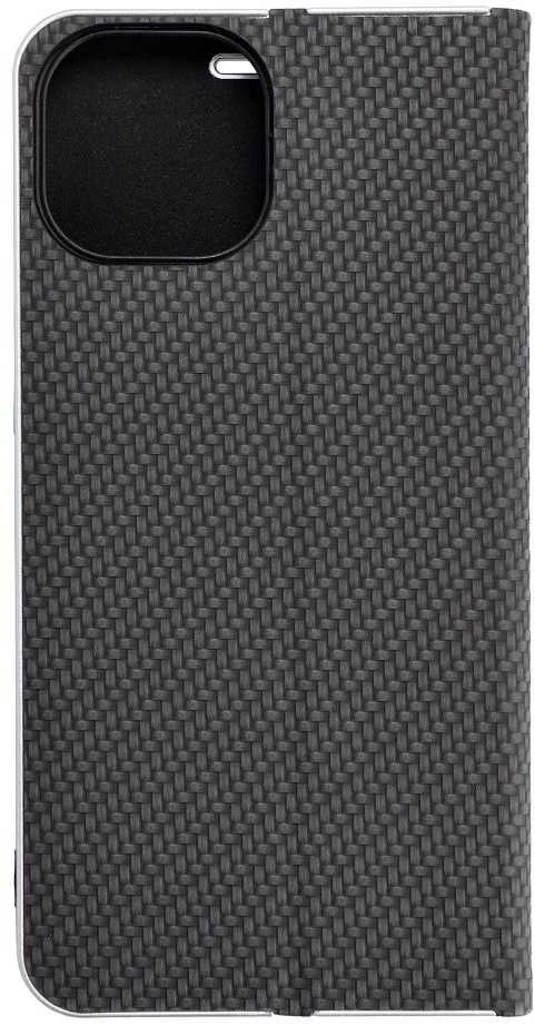 OEM atverčiamas dėklas iPhone 15 Luna Book Carbon juodas