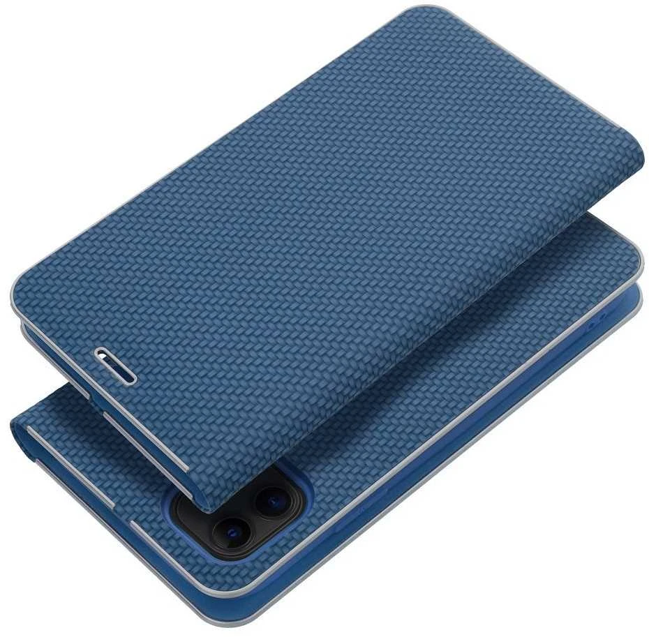OEM atverčiamas dėklas iPhone 17 AIR Luna Book Carbon mėlynas