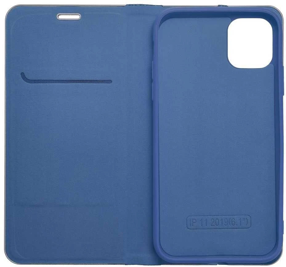 OEM atverčiamas dėklas iPhone 17 AIR Luna Book Carbon mėlynas