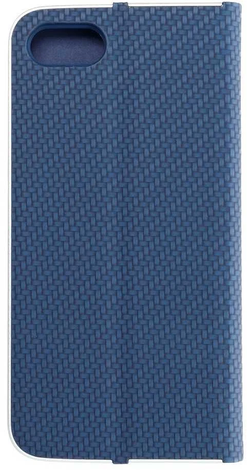 OEM atverčiamas dėklas iPhone 7 / 8 / SE 2020 / SE 2022 Luna Book Carbon mėlynas