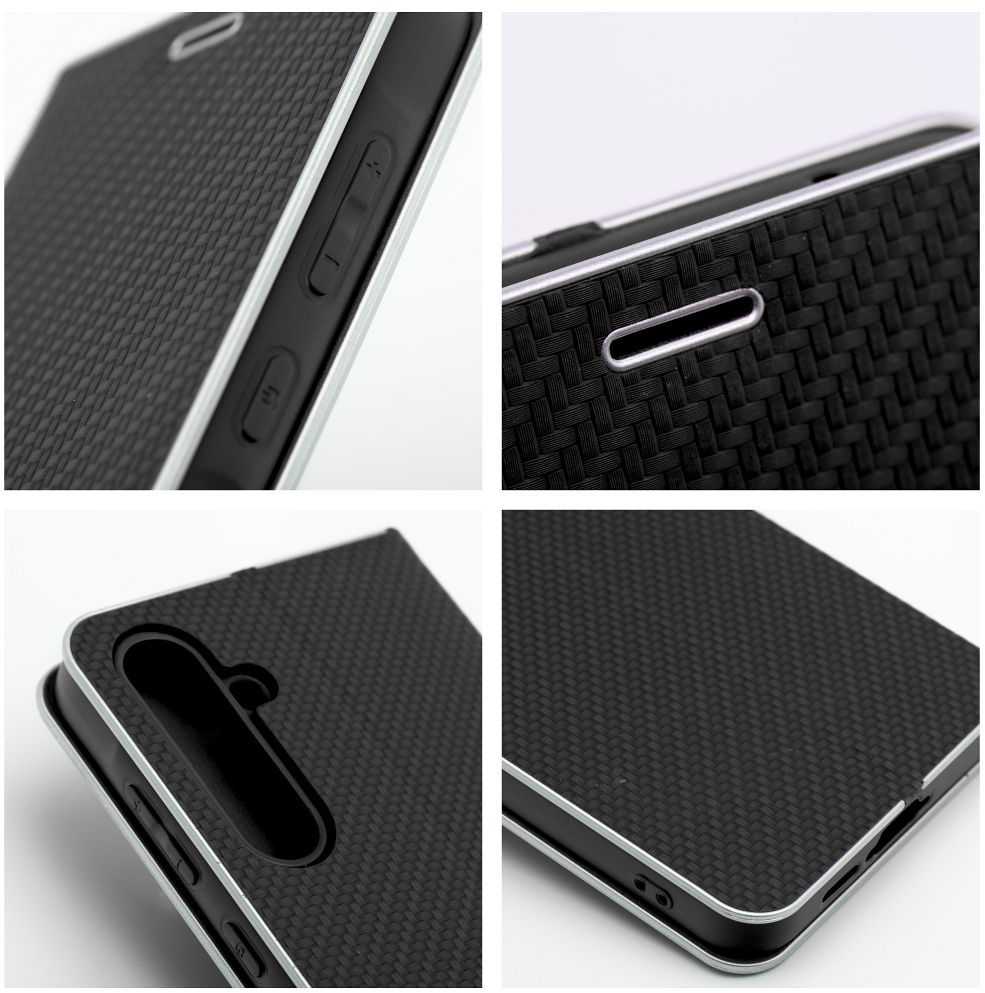 Forcell OEM atverčiamas dėklas Oppo A53 2020 / A53s Luna Book Carbon juodas