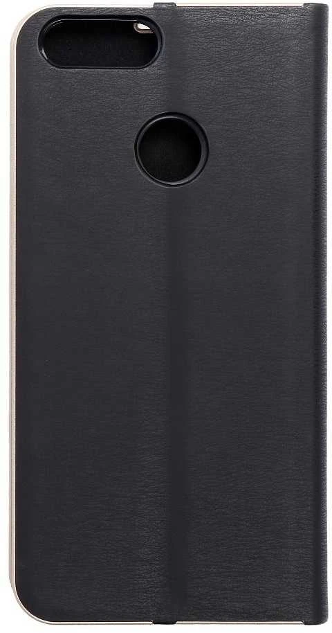 Dėklas Forcell Oem Flip case, skirtas Huawei P SMART Luna, Book Gold, juoda